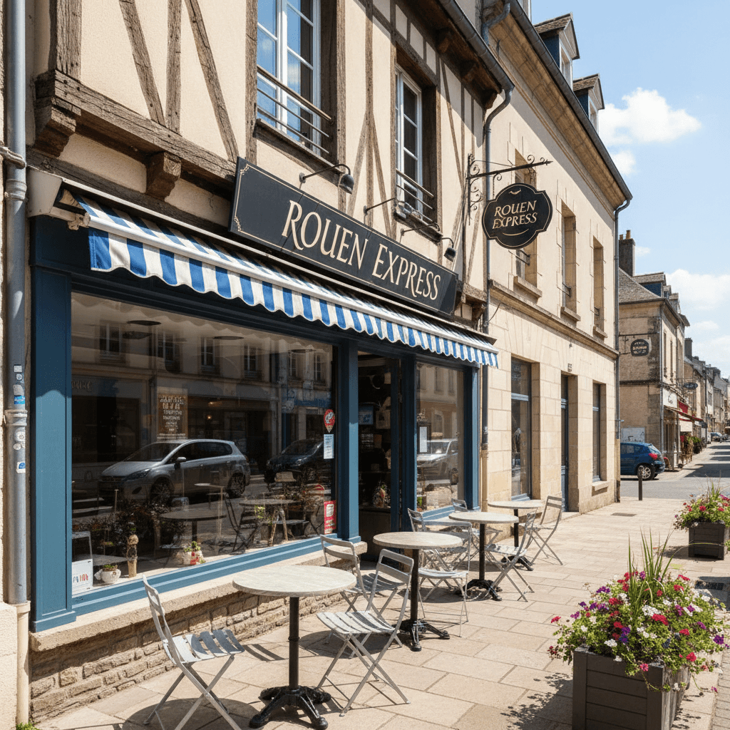 Fast-food 260m² à Rouen : terrasse - extraction