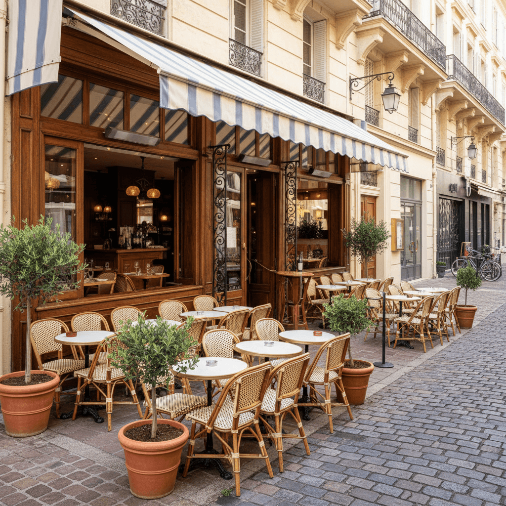 Restaurant 80m² à Cannes : terrasse - extraction