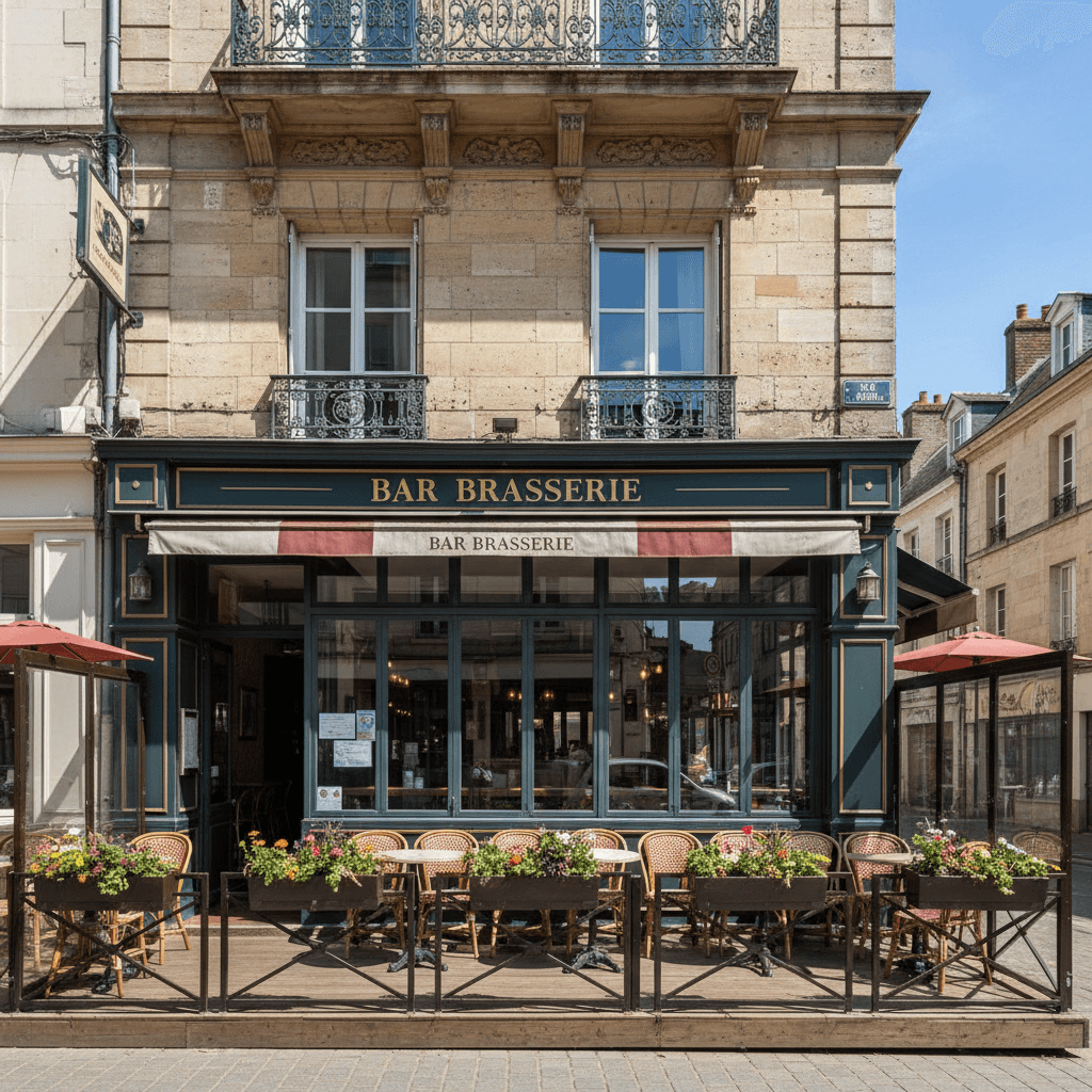 Bar-brasserie 162m² à Angers : terrasse - licence IV