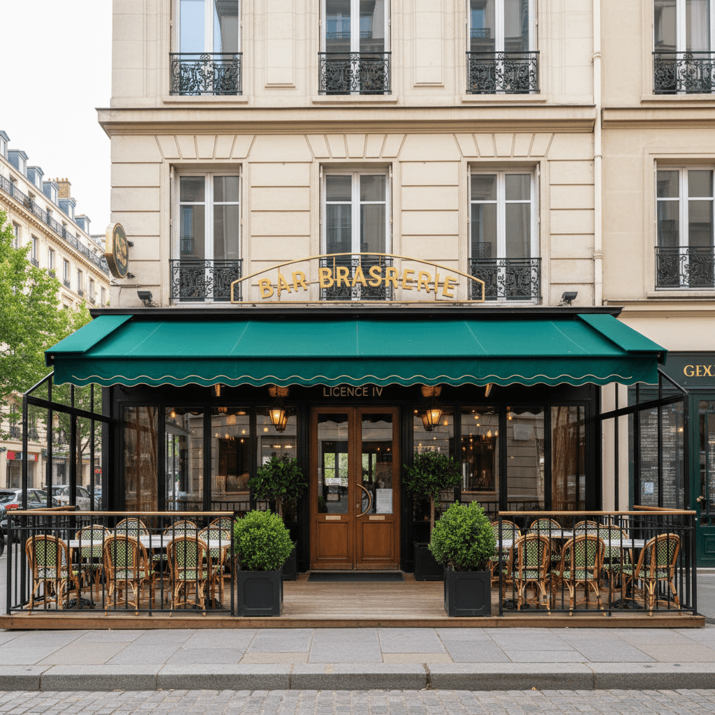 Bar-brasserie à Lyon : terrasse - licence IV