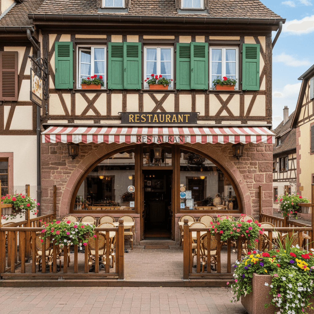 Restaurant 80m² à Kaysersberg Vignoble : terrasse - licence IV - Image 1