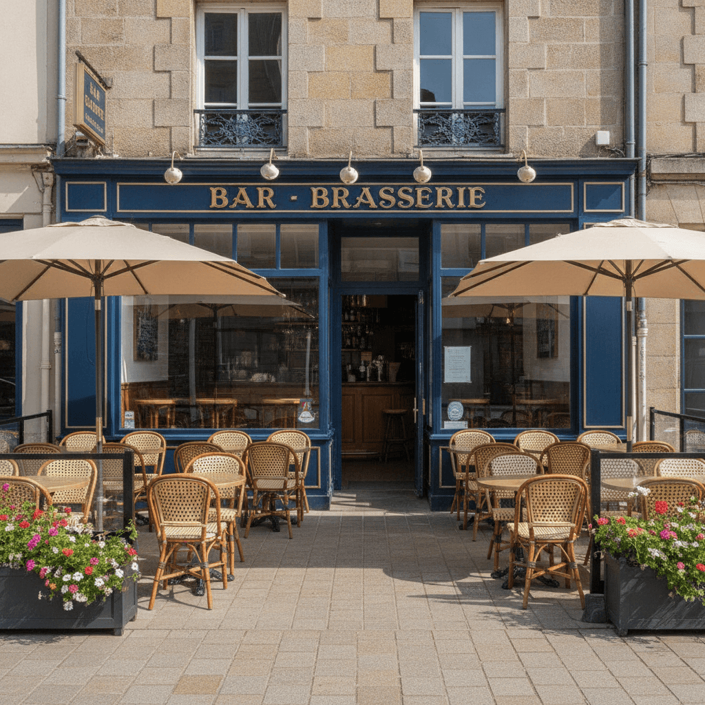 Bar-brasserie 300m² à Le Havre : terrasse - licence IV