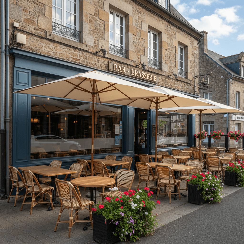 Bar-brasserie 300m² à Quimper : terrasse - licence IV - Image 1