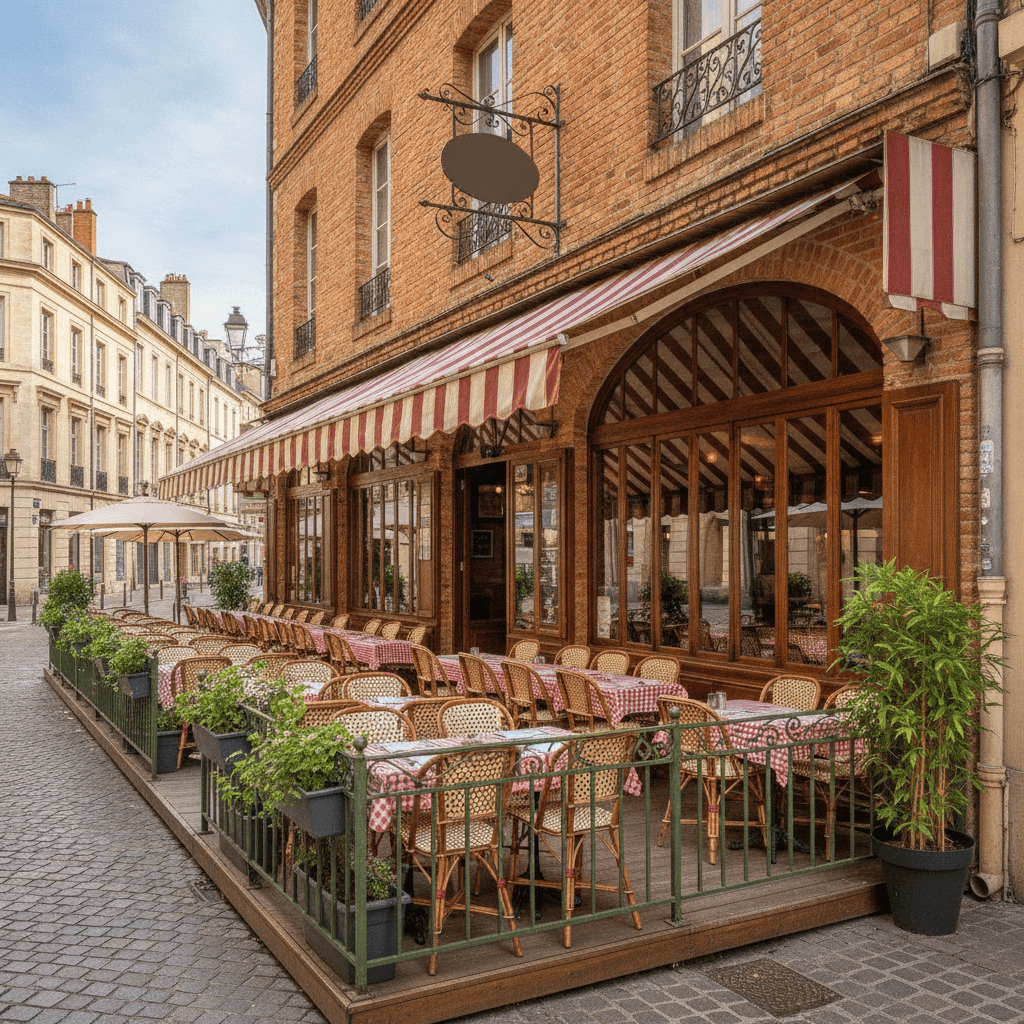 Restaurant 75m² à Toulouse : terrasse - licence IV
