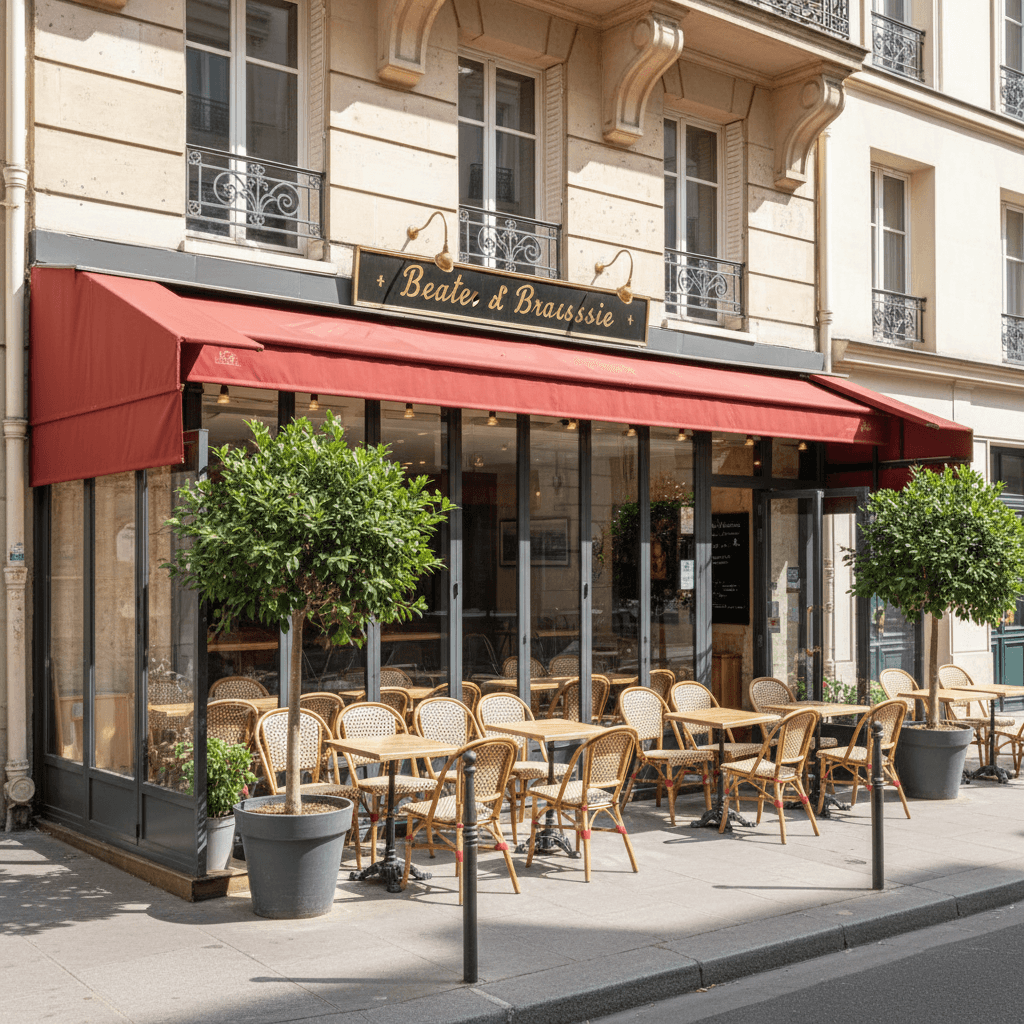 Bar-brasserie 40 couverts à Paris : terrasse - licence IV