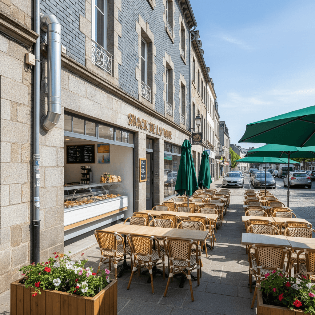 Snack à Quimper : terrasse - extraction - Image 1