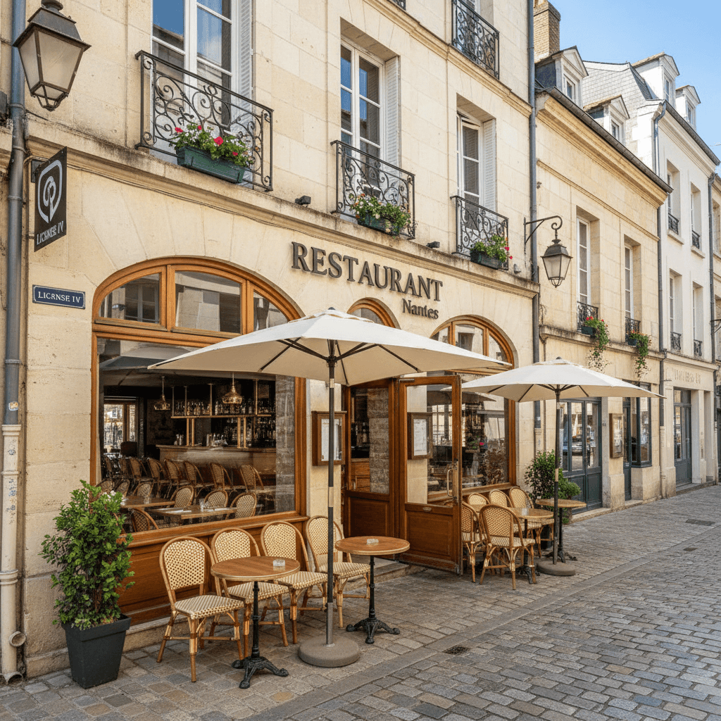 Restaurant 76m² à Nantes : terrasse - licence IV