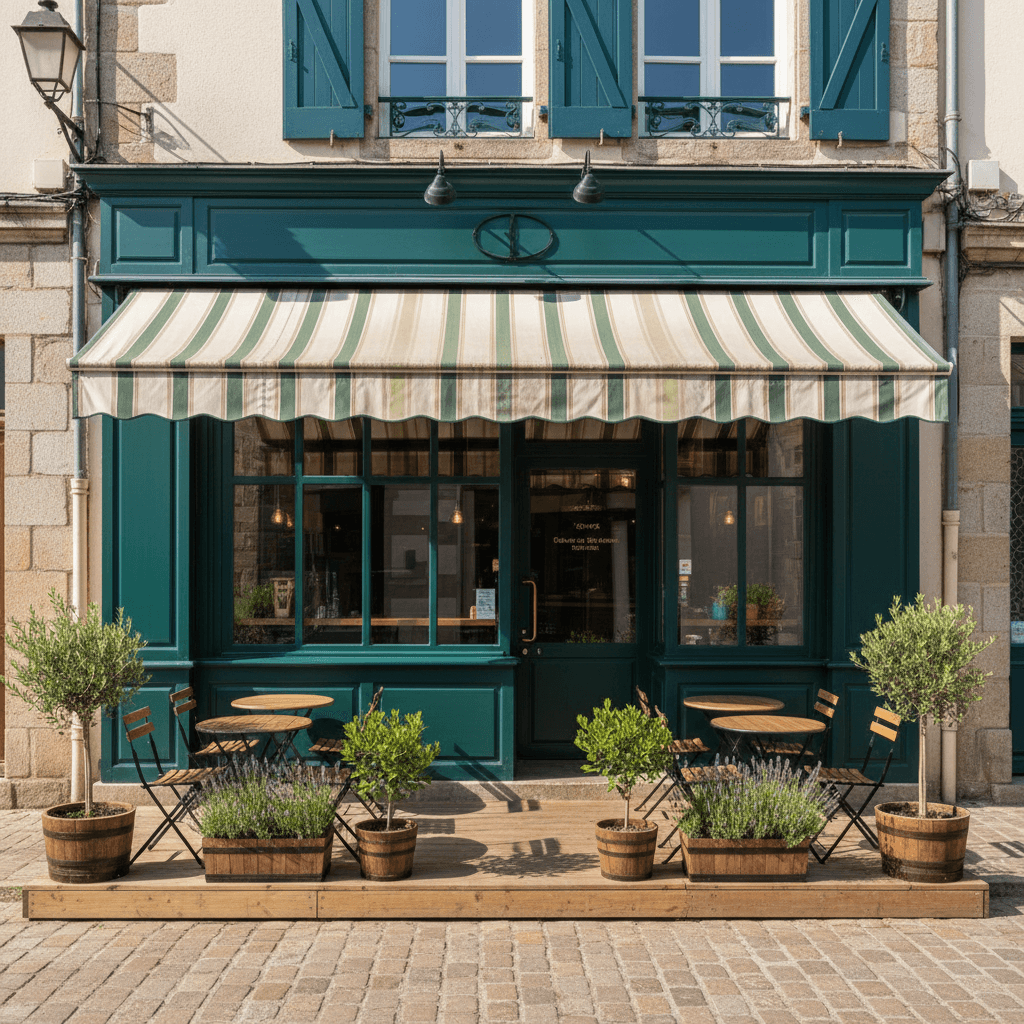 Fast-food 65m² à Quimper : terrasse - extraction - Image 1