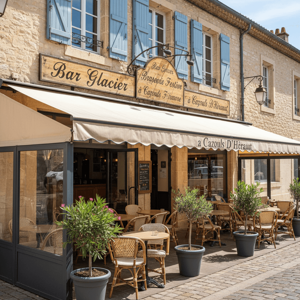 Bar-brasserie 245m² à Cazouls-D'Hérault : terrasse - Image 1