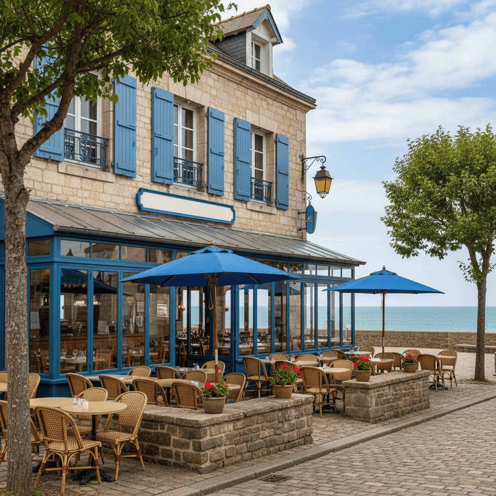Restaurant à Agon-Coutainville : terrasse - licence IV - Image 1