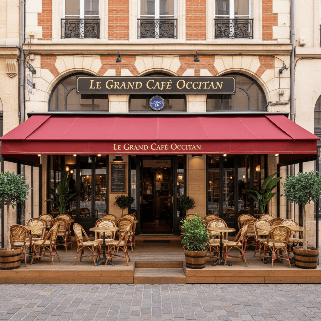 Bar-brasserie à Toulouse : terrasse - licence IV