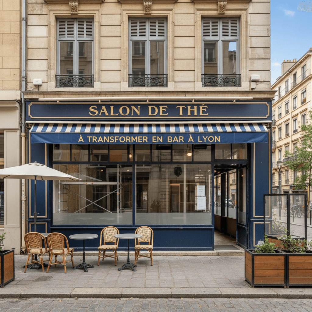 Snack 60m² à Lyon : terrasse - licence IV