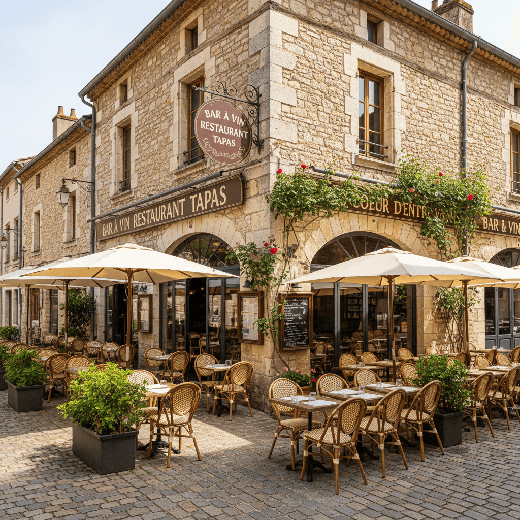 Restaurant 800m² à Entre-Vignes : terrasse - licence IV - Image 1