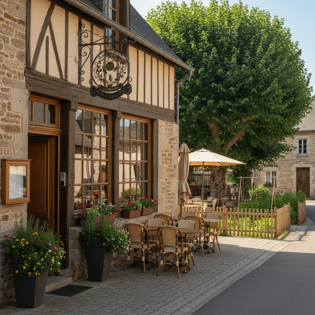 Restaurant 80m² à Perche En Nocé : terrasse - licence IV - Image 1