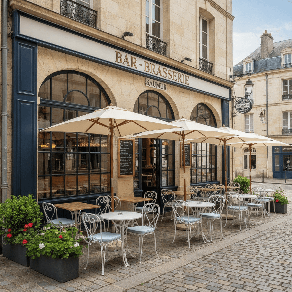 Bar-brasserie 250m² à Saumur : terrasse - licence IV - Image 1