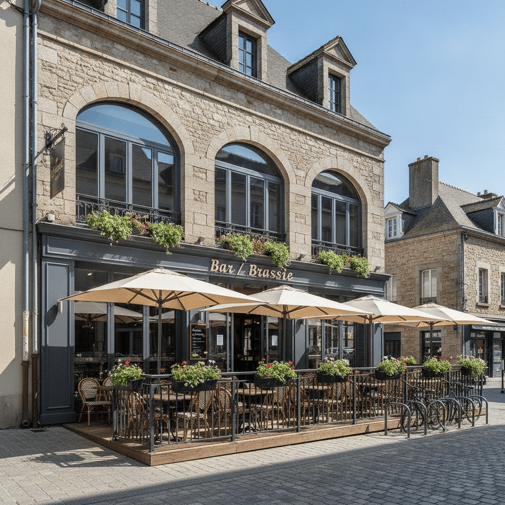 Bar-brasserie à Quimper : terrasse - licence IV - Image 1