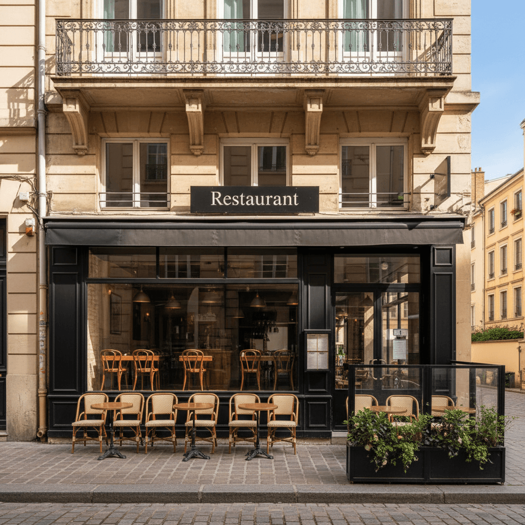 Restaurant 156m² à Lyon : terrasse - extraction