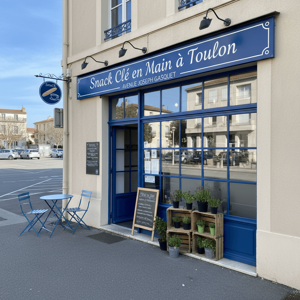 Snack 30m² à Toulon : climatisation - cuisine équipée - Image 1