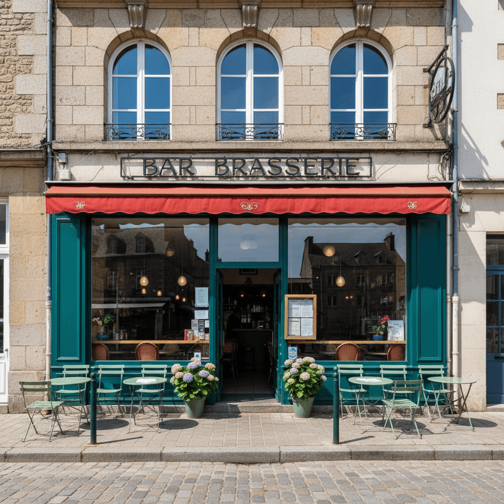 Bar-brasserie à Saint-Brieuc : terrasse - licence IV - Image 1