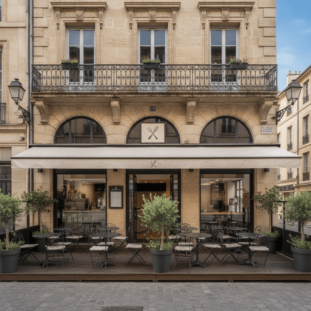 Fast-food 102m² à Montpellier : terrasse - licence IV
