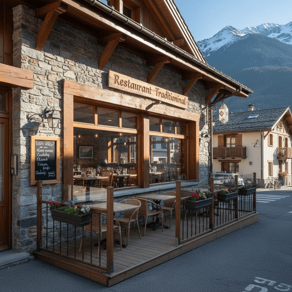 Restaurant 220m² à Sallanches : terrasse - licence IV - Image 1