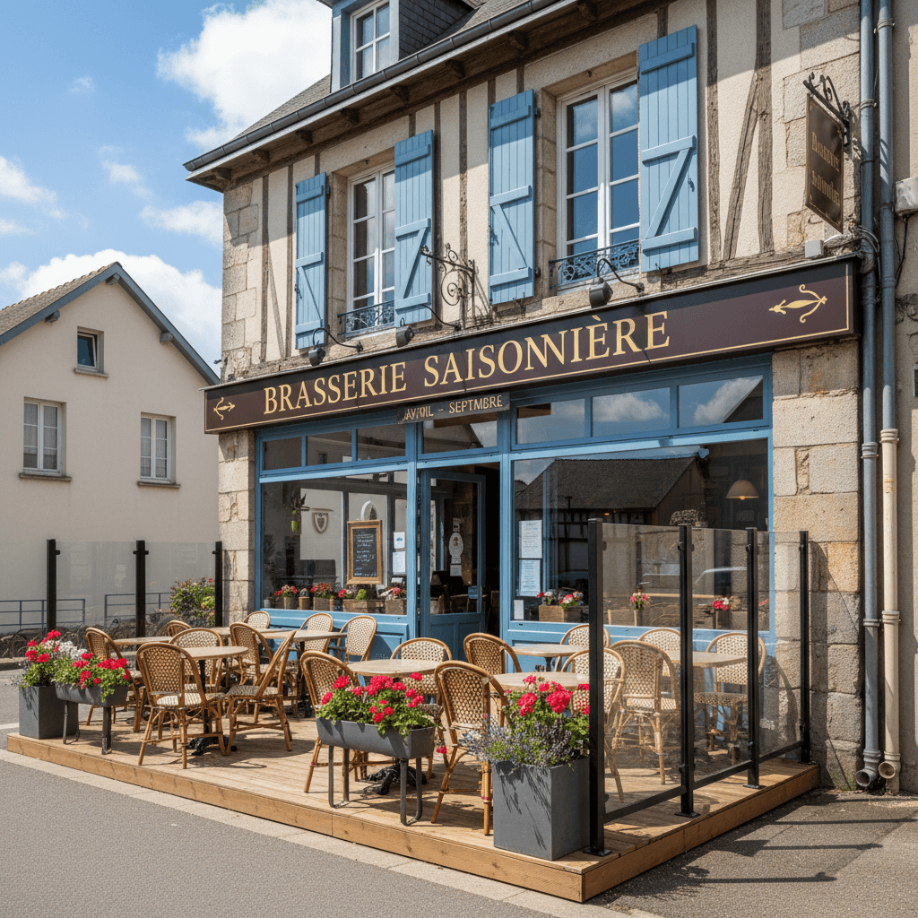 Bar-brasserie à Saint-Lô : terrasse - Image 1