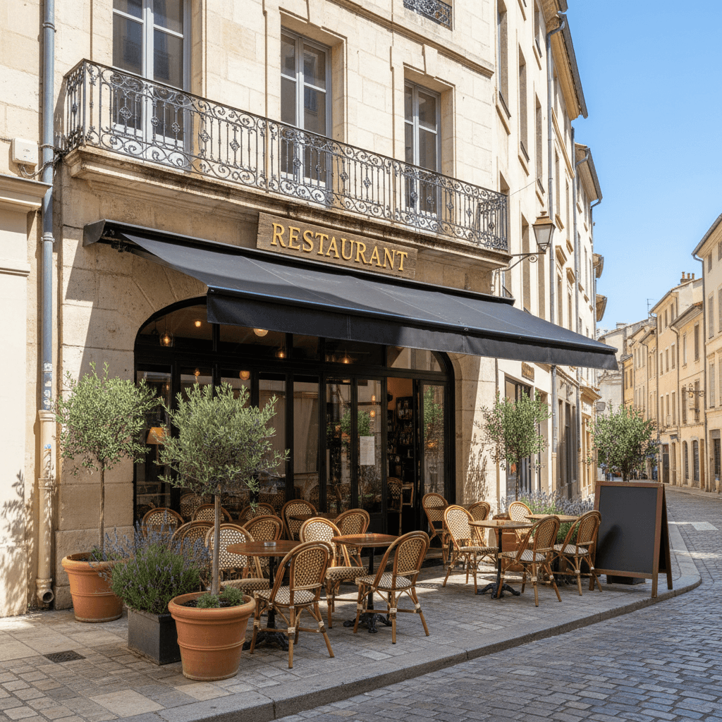 Restaurant 80m² à Montpellier : terrasse - licence IV