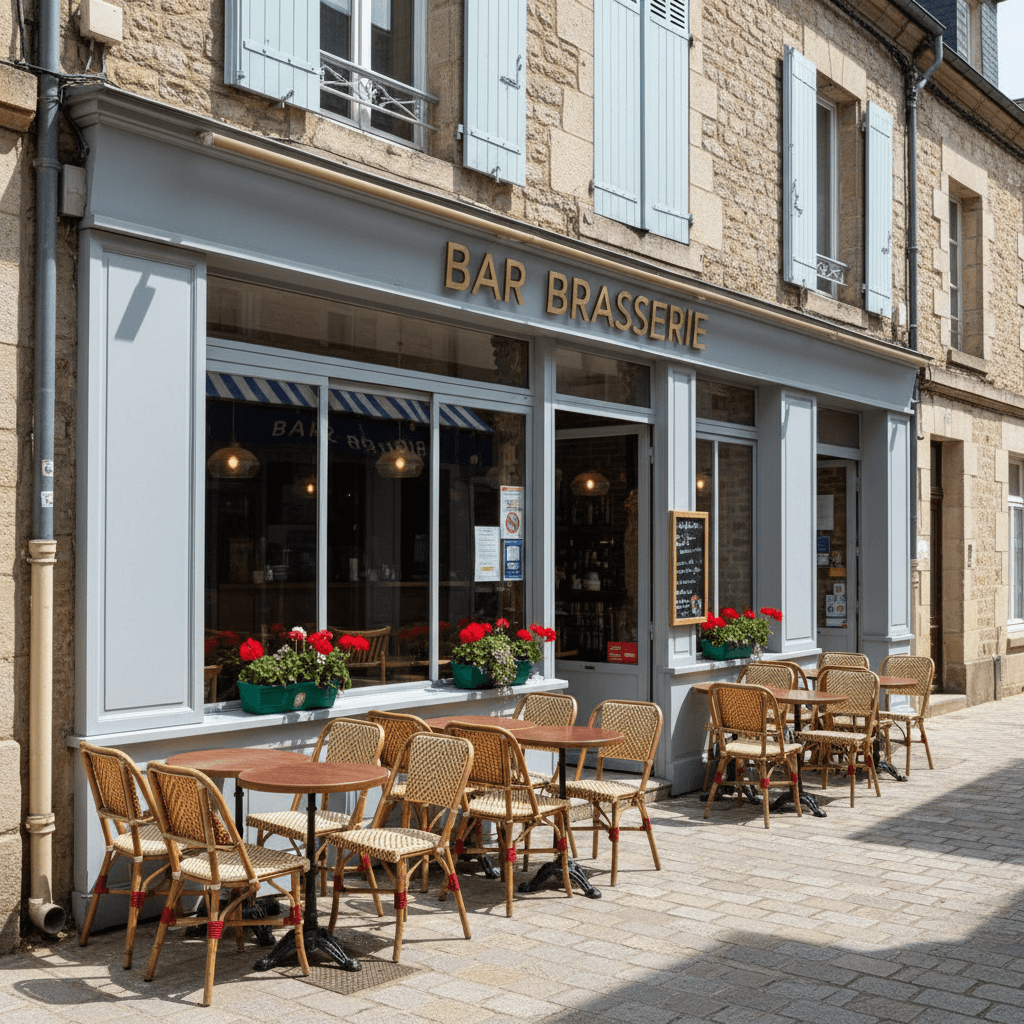 Bar-brasserie 200m² à Saint-Lô : terrasse - licence IV - Image 1