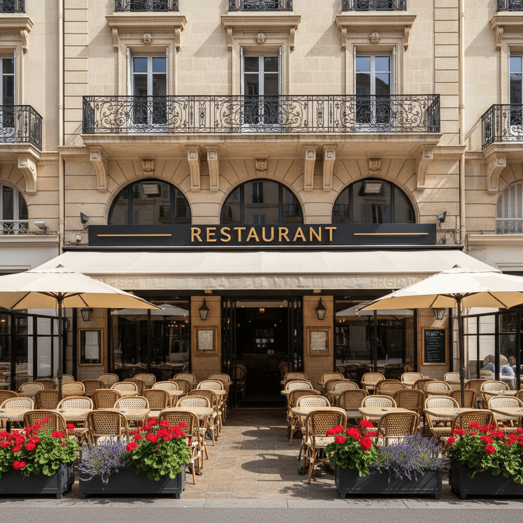 Restaurant 80m² à Cannes : terrasse - extraction - Image 1