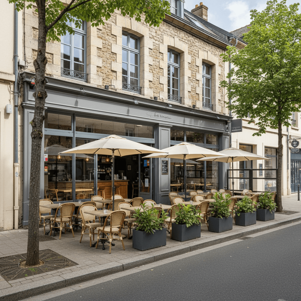 Bar-brasserie 158m² à La Roche-Sur-Yon : terrasse - licence IV - Image 1