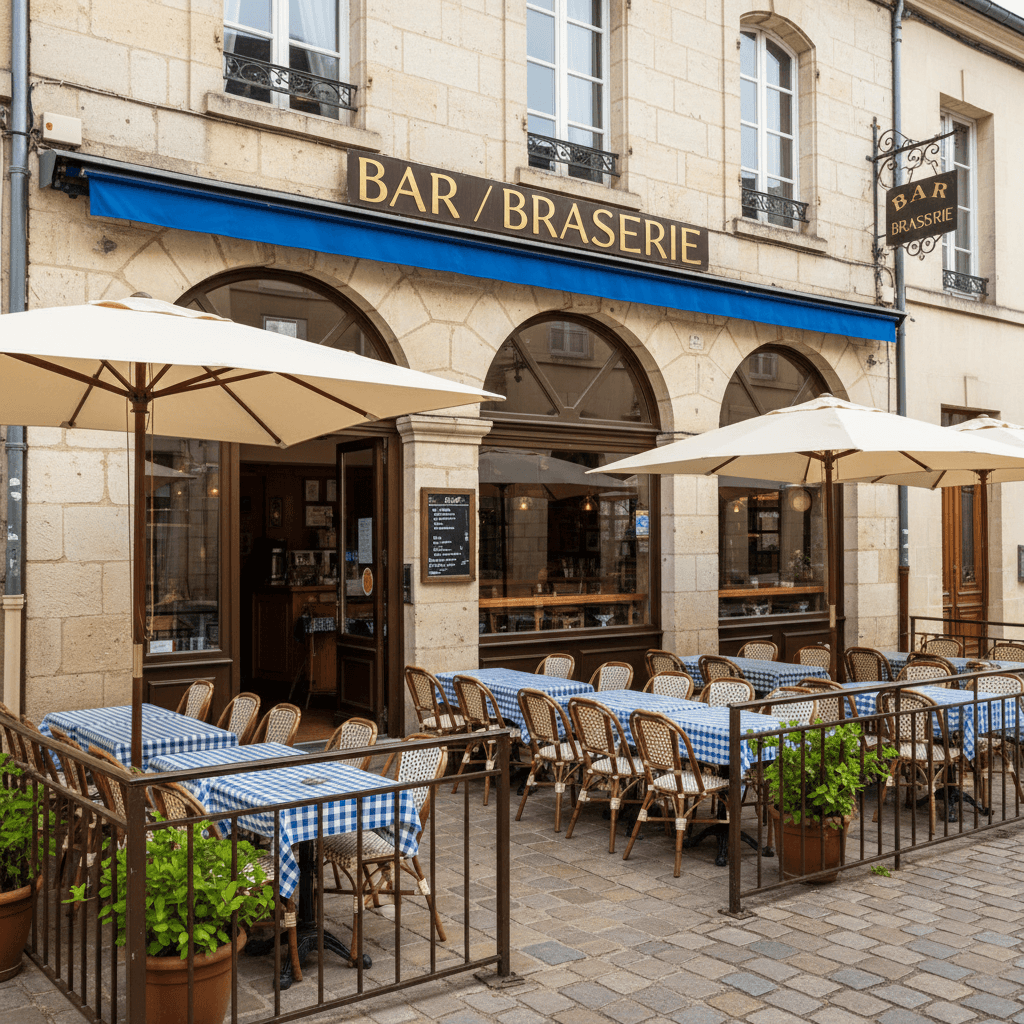 Bar-brasserie 90m² à Montbrison : terrasse - licence IV - Image 1
