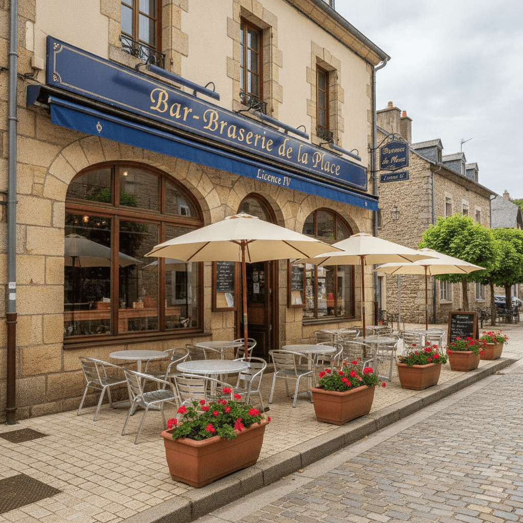 Bar-brasserie 350m² à Dargoire : terrasse - licence IV