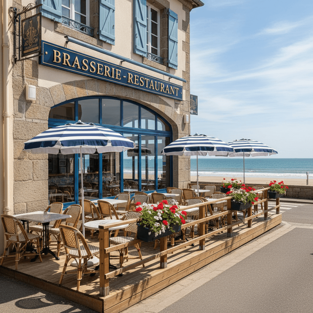 Bar-brasserie 170m² à Plougonvelin : terrasse - licence IV - Image 1