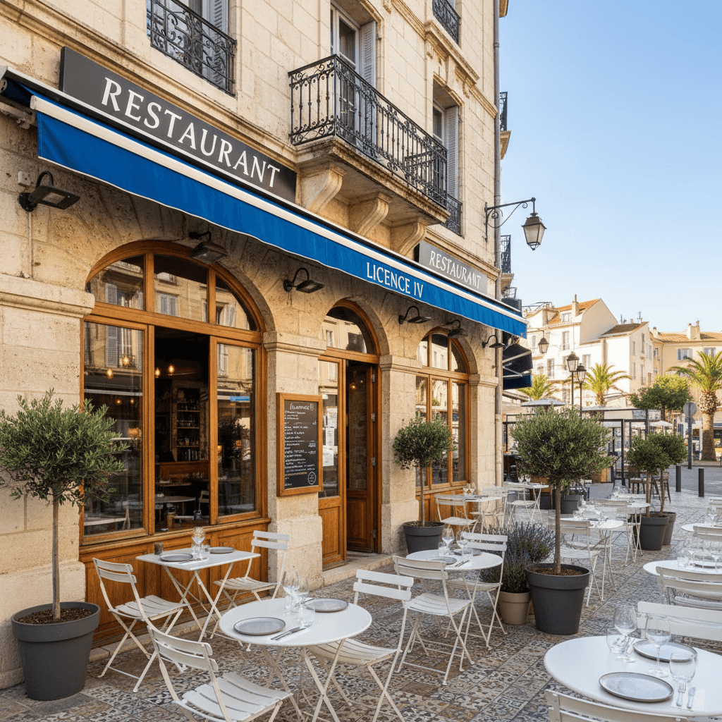 Restaurant à Toulon : terrasse - licence IV