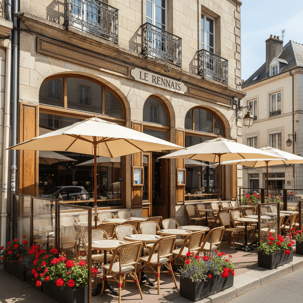 Restaurant 198m² à Rennes : terrasse - extraction