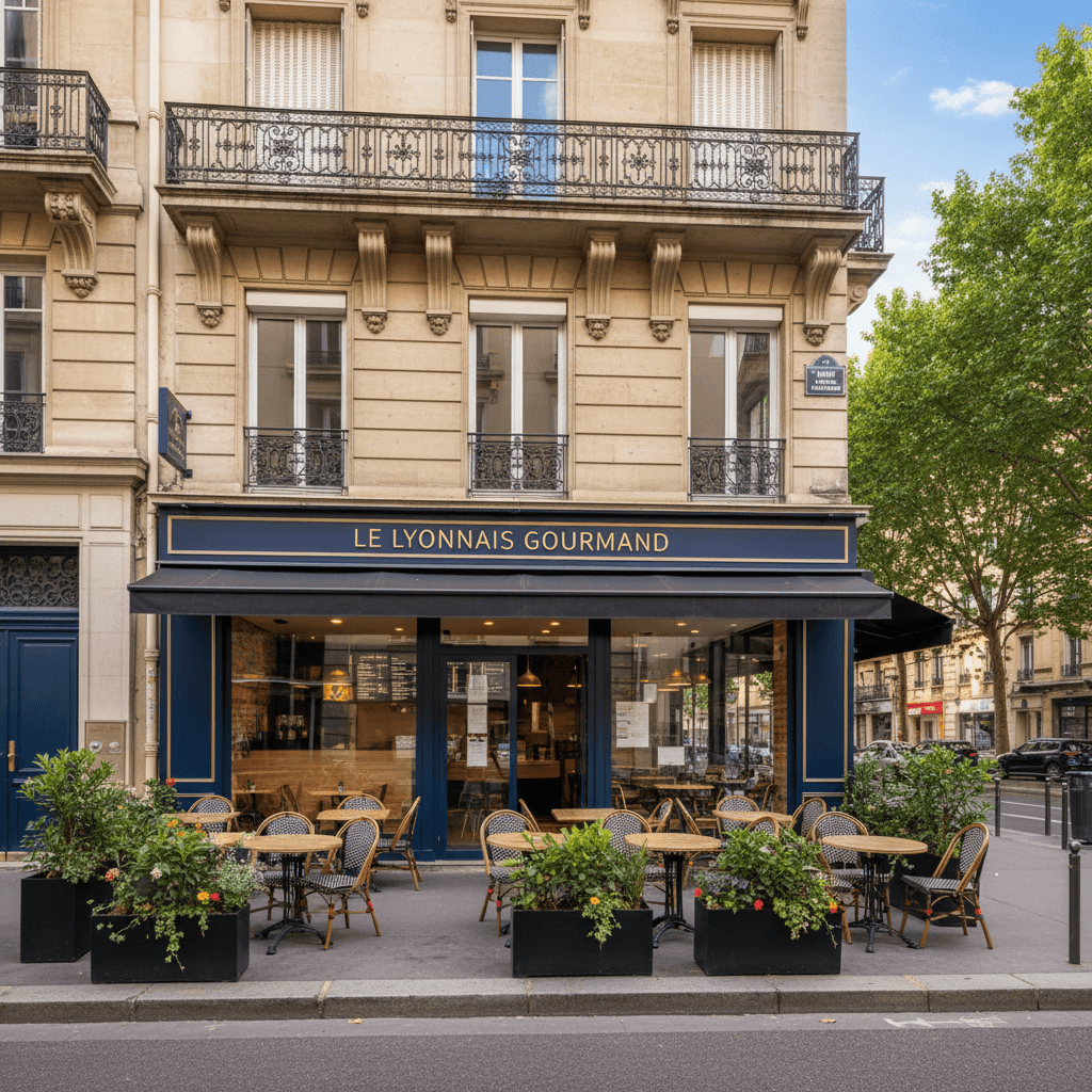 Fast-food 100m² à Lyon : terrasse - extraction