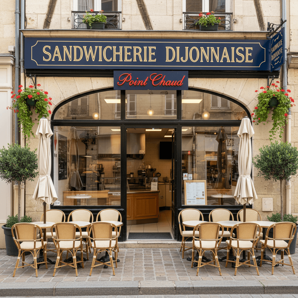 Fast-food à Dijon : terrasse