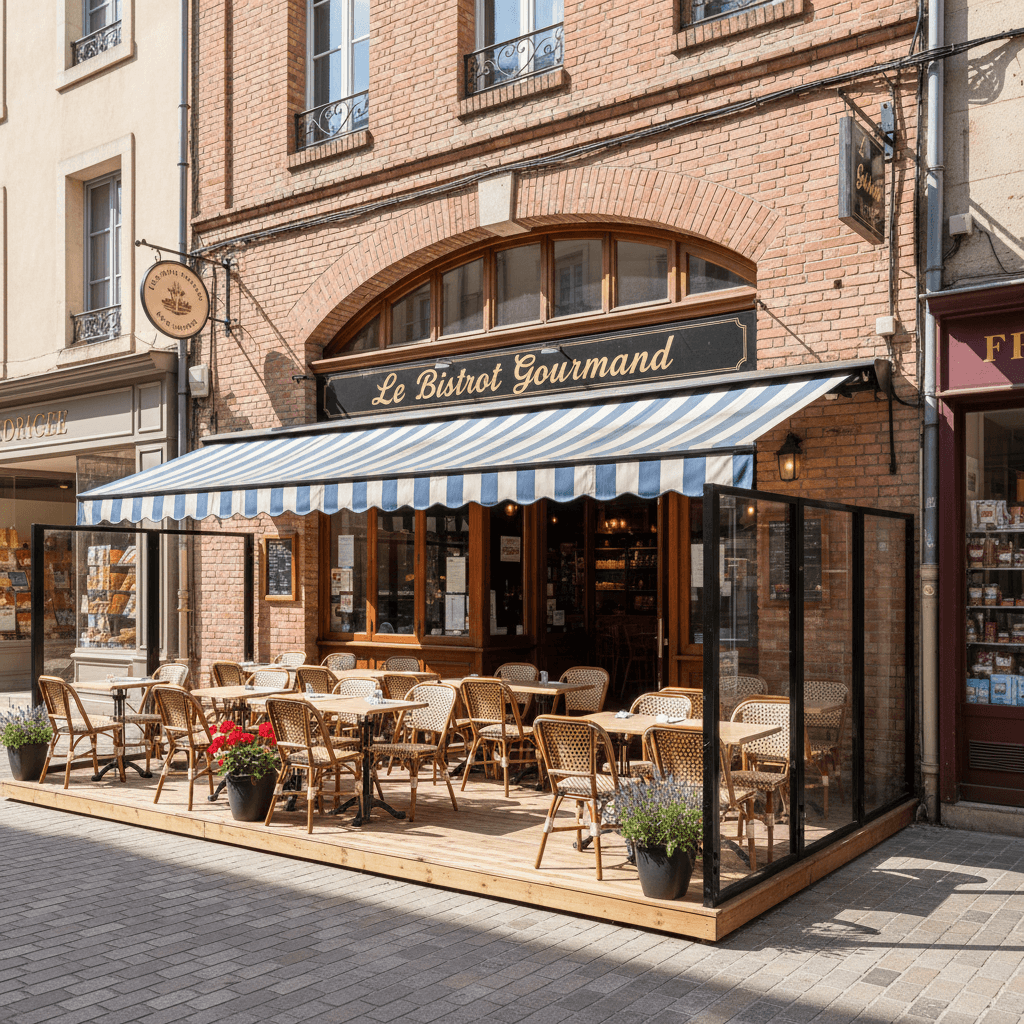 Restaurant à Toulouse : terrasse - extraction - Image 1