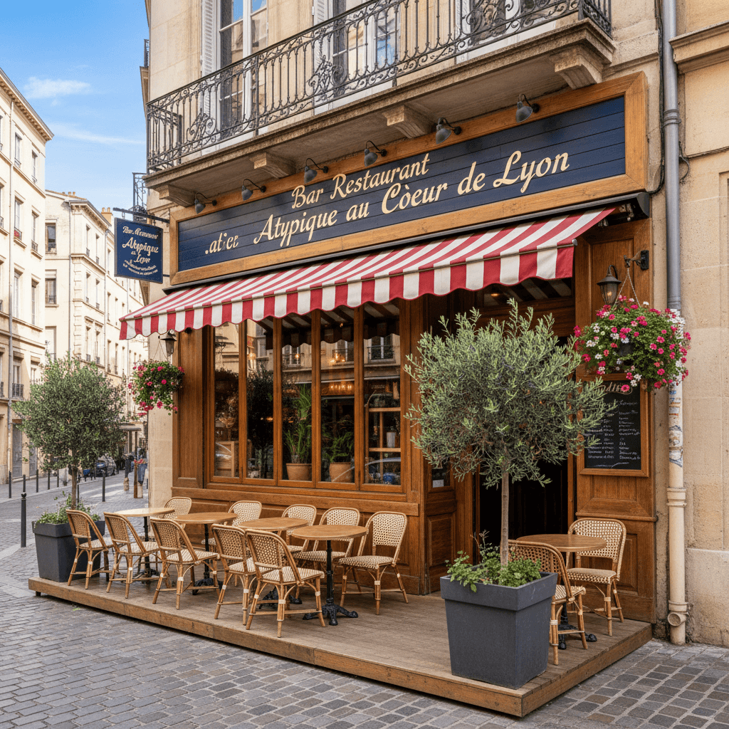 Bar-brasserie 70m² à Lyon : terrasse - licence IV