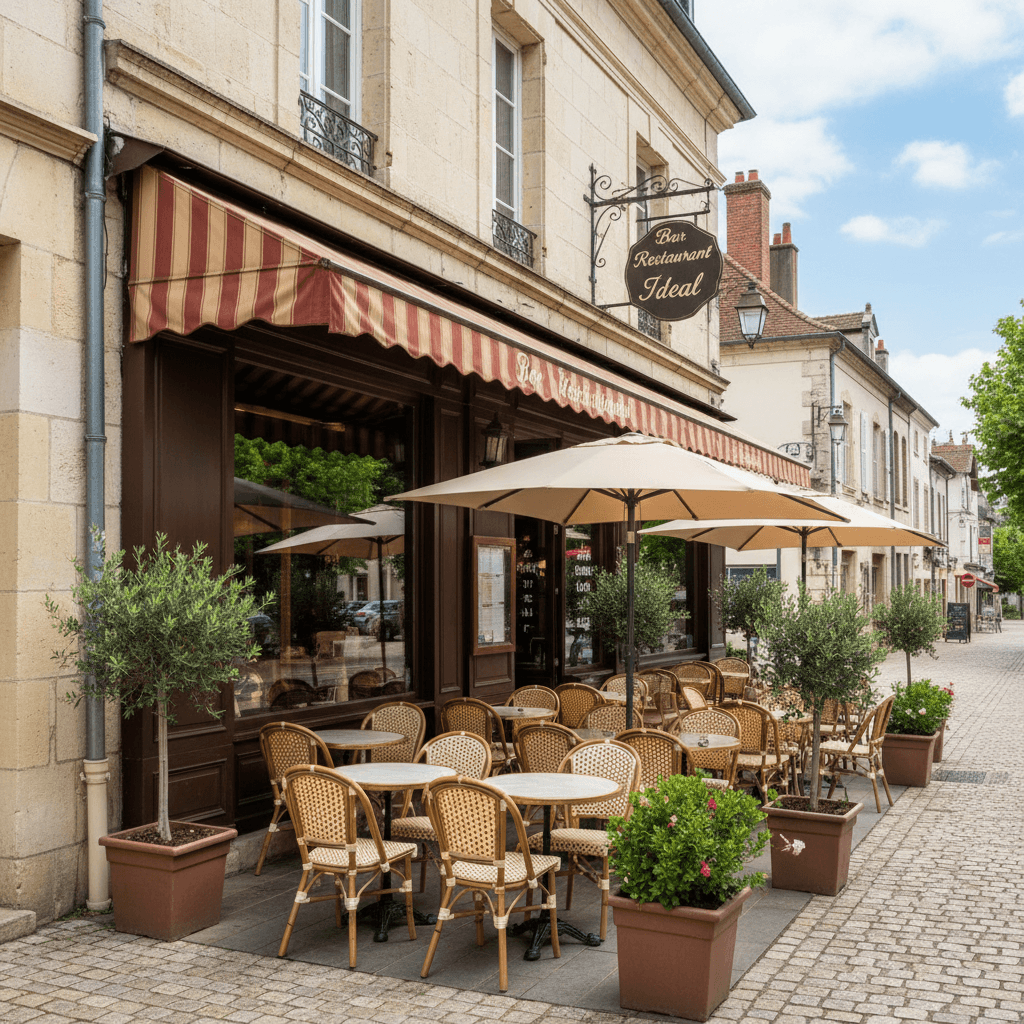 Restaurant à Limonest : terrasse - licence IV - Image 1