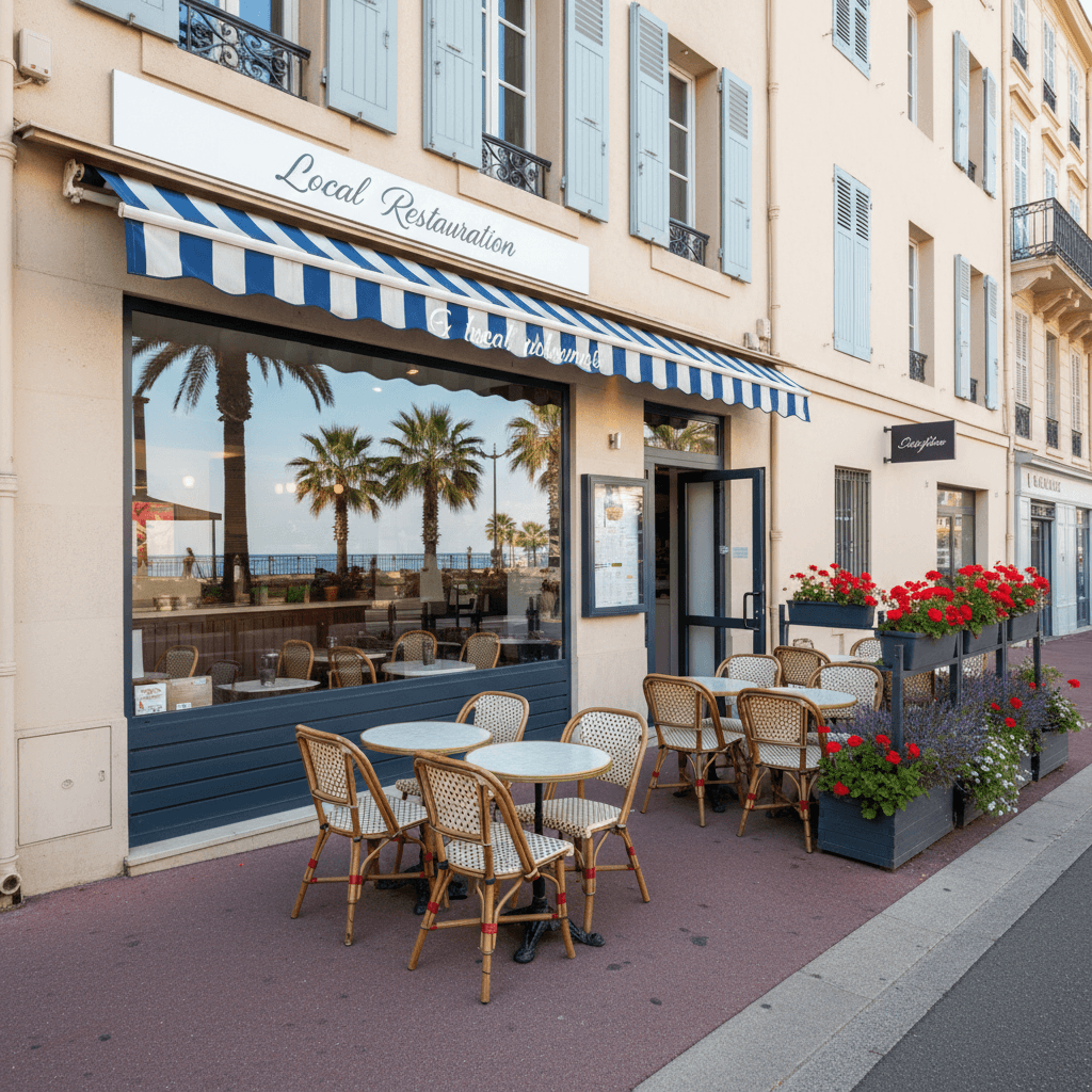 Snack 70m² à Cannes : terrasse - extraction - Image 1