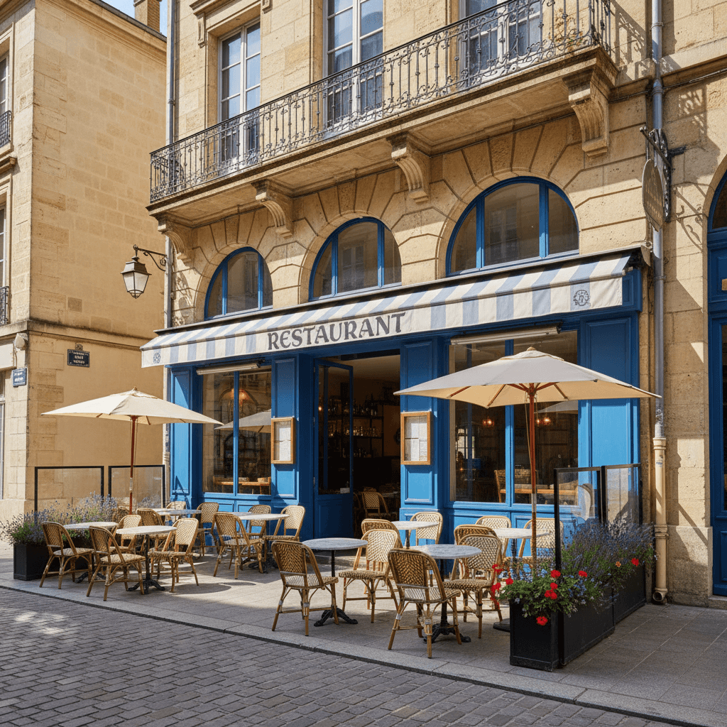 Restaurant à Bordeaux : terrasse - extraction