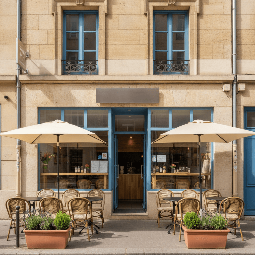 Restaurant 90m² à Lyon : terrasse - extraction