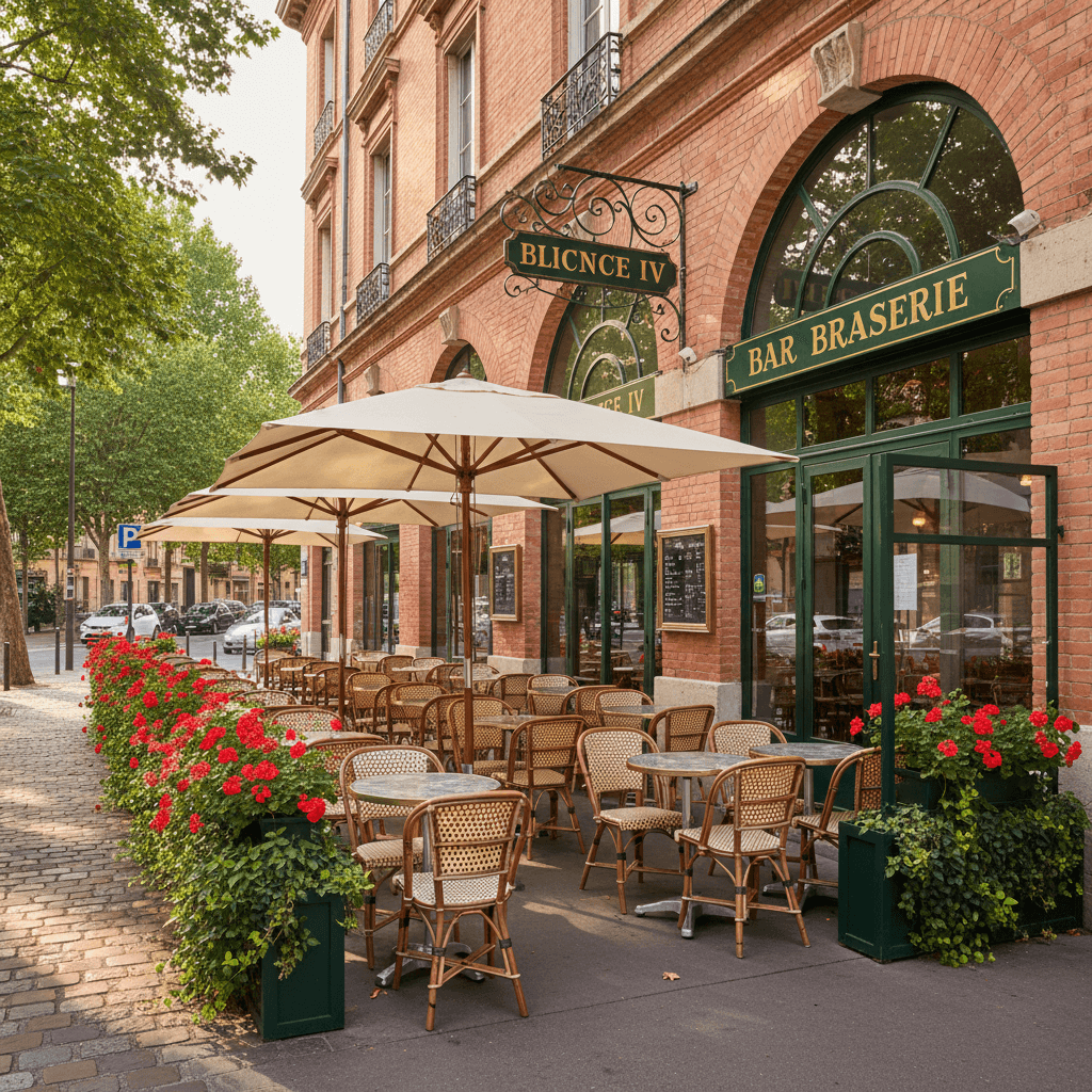 Bar-brasserie à Toulouse : terrasse - licence IV