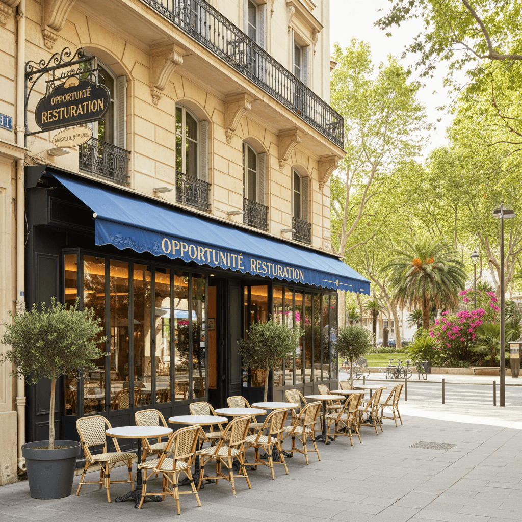 Restaurant 71m² à Marseille : terrasse - Image 1