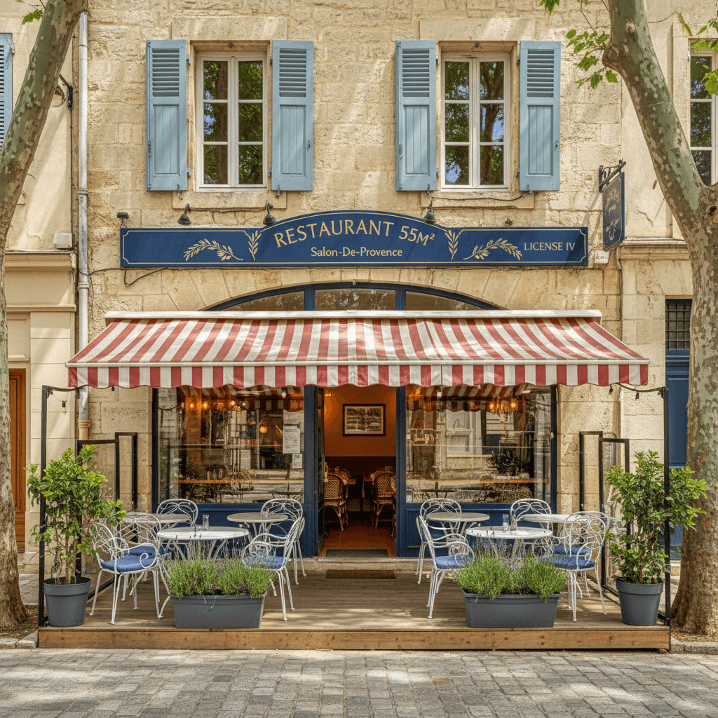 Restaurant 55m² à Salon-De-Provence : terrasse - licence IV - Image 1