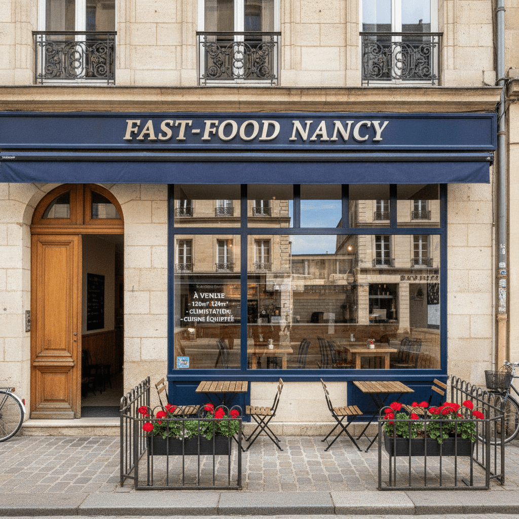 Fast-food 120m² à Nancy : climatisation - cuisine équipée - Image 1