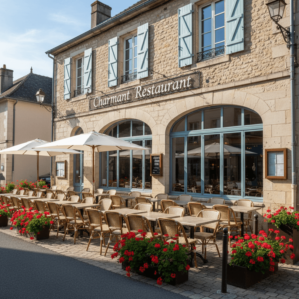 Restaurant à Sancé : terrasse - extraction - Image 1