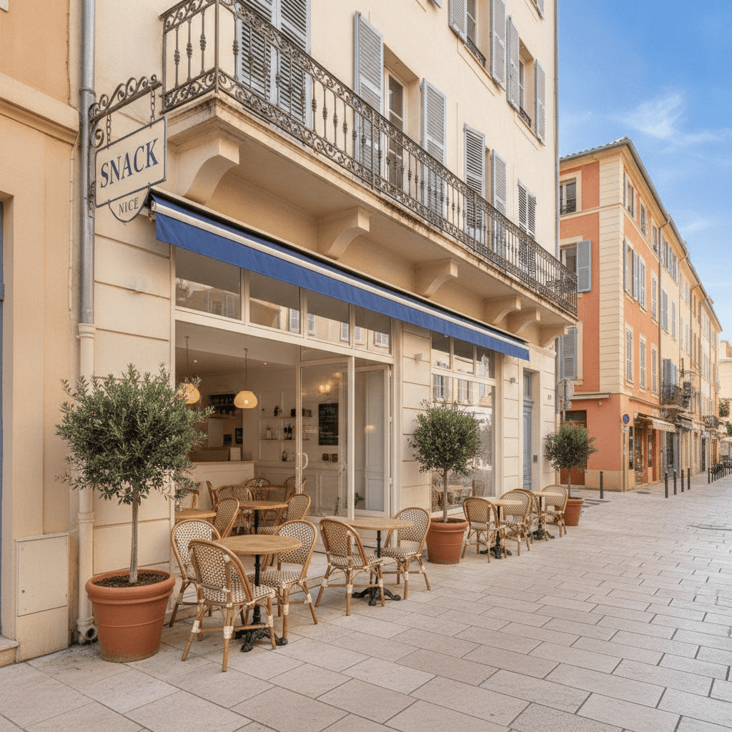 Snack 60m² à Nice : terrasse