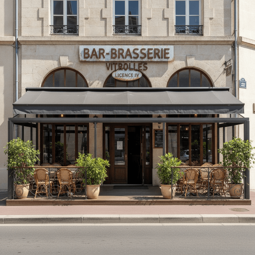 Bar-brasserie 400m² à Vitrolles : terrasse - licence IV - Image 1